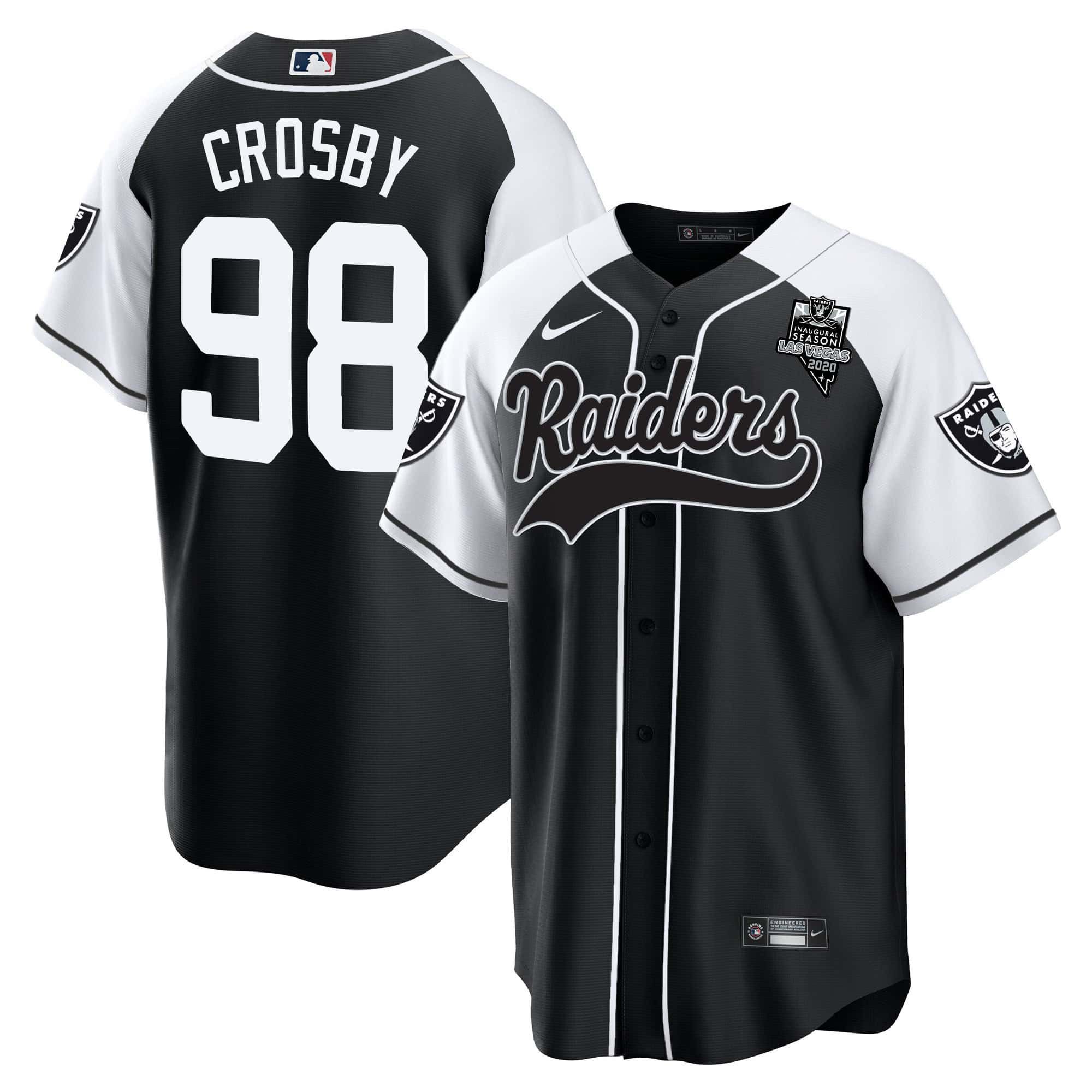 Men Oakland Raiders 98 Crosby Black 2024 Nike Vapor Baseball NFL Jersey style 1